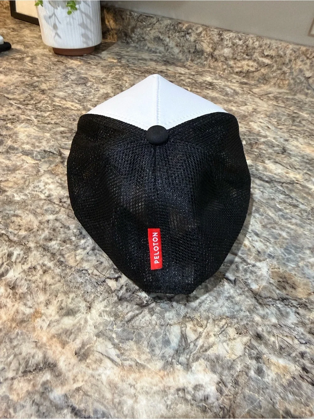 NWOT Peloton Black and White Logo Trucker Cap